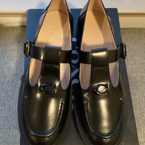 COACH Women's Liv Leather Mary Jane Flats, size 7.5 - Picture 2 of 14